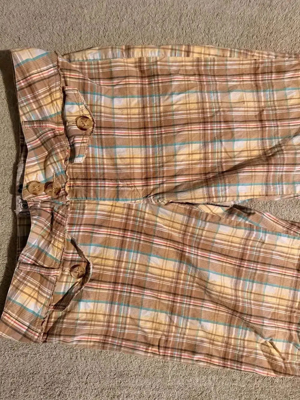 Jolt Plaid Bermuda Shorts Size 13 Multicolor Cotton Cuffed Y2K